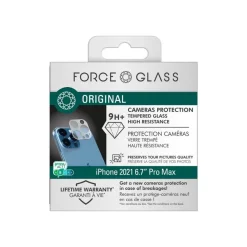 Force Glass Original - protection d'écran caméra - verre trempé pour iPhone 13 ProMax - transparent
