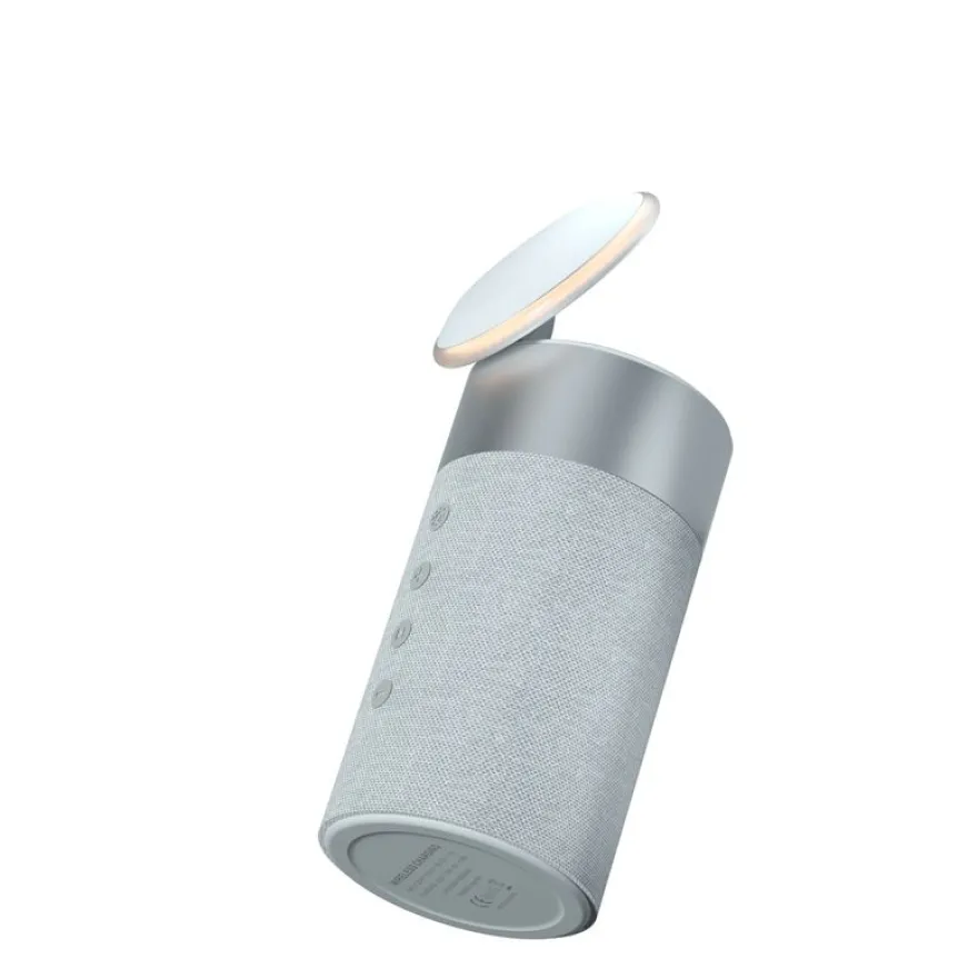 Force Play - Double chargeur sans fil (15W + 5W) Compatible MagSafe + Enceinte Bluetooth Silver