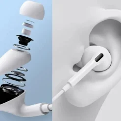 Force Play - Kit main libre - écouteur filaire - blanc