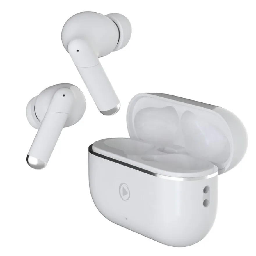 Force Play - Kit main libre - écouteur sans fil bluetooth - blanc