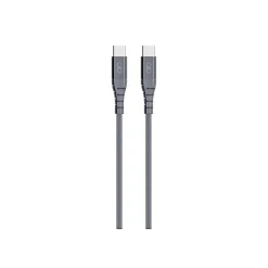 Force Power - Adaptateur secteur - technologie GaN - 65 Watt - PD - 3 connecteurs de sortie (USB, 2 x USB-C) - gris