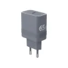 Force Power - Adaptateur secteur - UltraGaN technology - 65 Watt - PD (24 pin USB-C) - gris