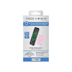 Force Power - Batterie externe - MagSafe - 5000 mAh - Rose métallisé