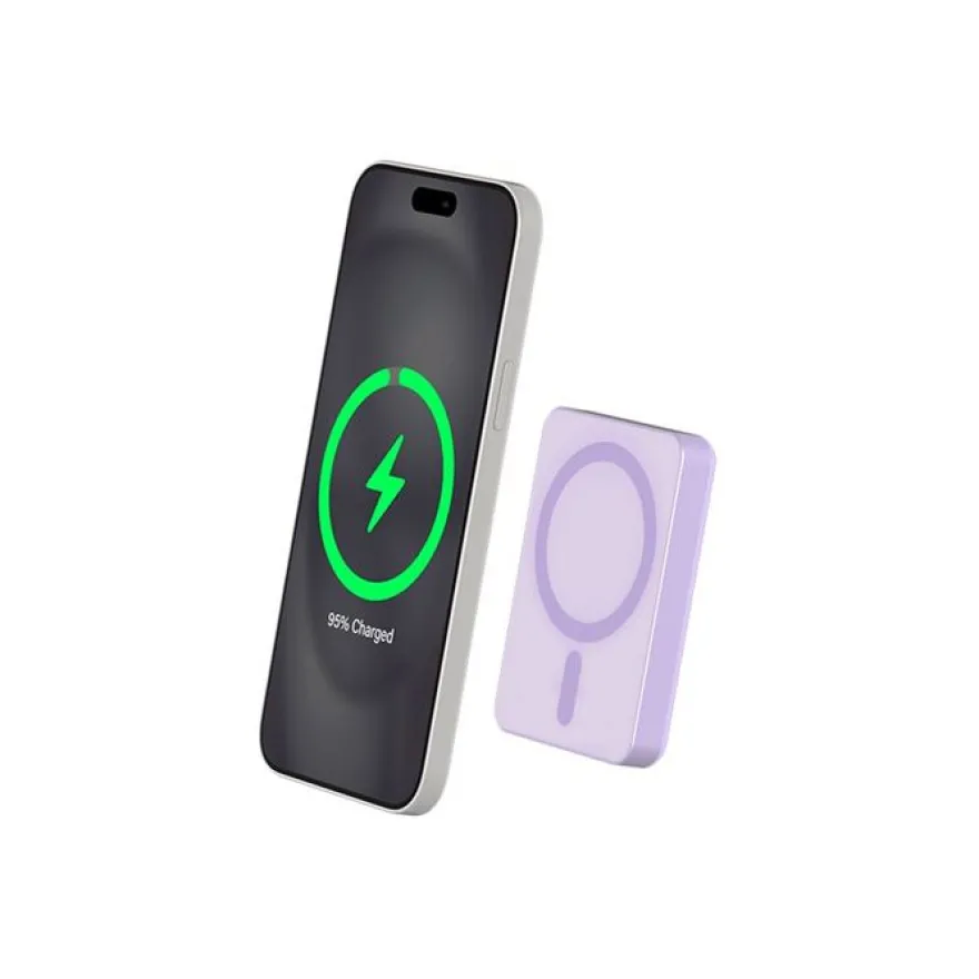 Force Power - Batterie externe - MagSafe - métal violet