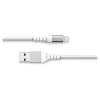 Force Power - Câble renforcé - USB A/ Lightning - 1.2 m - 2.4A - Blanc - Garanti à vie