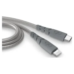Force Power - Câble Ultra-renforcé - USB-C - Lightning - 1.2 m - 3A - Gris - Garanti à vie