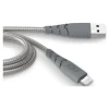 Force Power - Câble Ultra-renforcé - USB-A - Lightning - 1.2 m - 2.4A - Gris - Garanti à vie