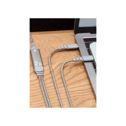 Force Power - Câble USB - 24 pin USB-C (M) pour 24 pin USB-C (M) - 5 A - 2 m - ultra renforcé, USB Power Delivery (60W) - gris