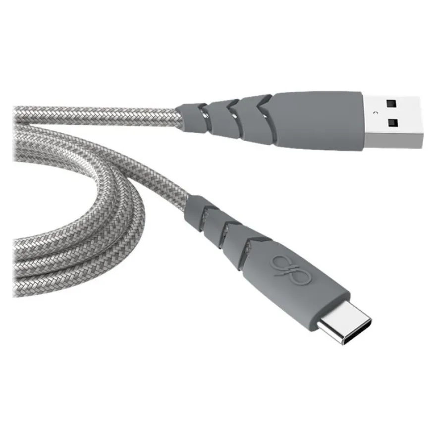 Force Power - Câble USB-C vers USB-C - 1.2 m - gris
