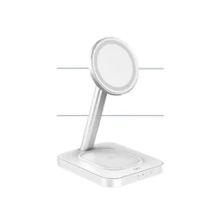 Force Power - Chargeur induction + adaptateur secteur - 15 Watt (USB) - blanc