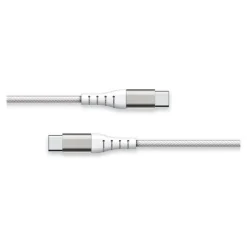 Force Power Lite - Câble renforcé - USB-C/USB C - 1.2 m - 3A - Blanc - Garanti à vie