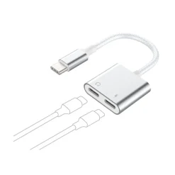 Force Power Lite - Casque/adaptateur de charge USB-C vers USB-C - 24 pin USB-C mâle pour 24 pin USB-C femelle - blanc
