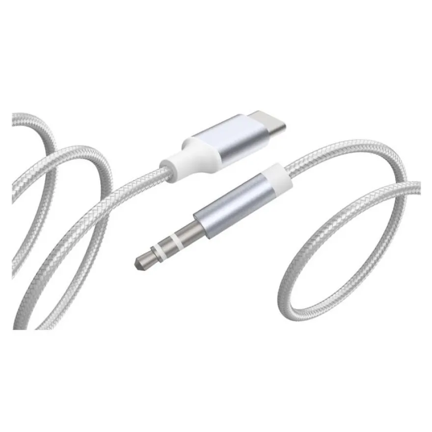 Force Power Lite - Câble audio - 24 pin USB-C mâle pour mini-phone stereo 3.5 mm mâle - 1.2 m - blanc - câble renforcé