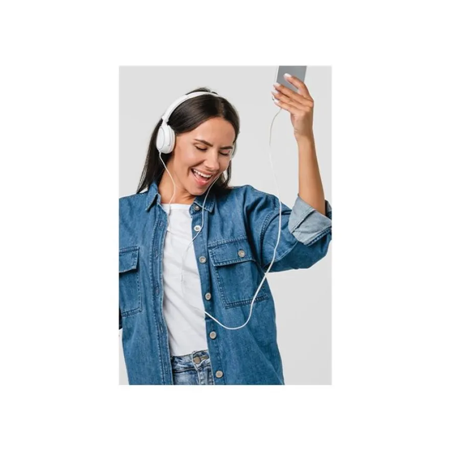 Force Power Lite - Câble audio - 24 pin USB-C mâle pour mini-phone stereo 3.5 mm mâle - 1.2 m - blanc - câble renforcé