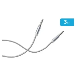 Force Power Lite - Câble audio - mini-phone stereo 3.5 mm mâle pour mini-phone stereo 3.5 mm mâle - 3 m - blanc - câble renforcé