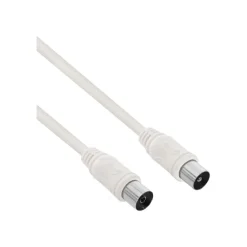 Force Power Lite - Câble d'antenne - IEC connector (9.52mm) mâle pour IEC connector (9.52mm) femelle - 2 m - blanc