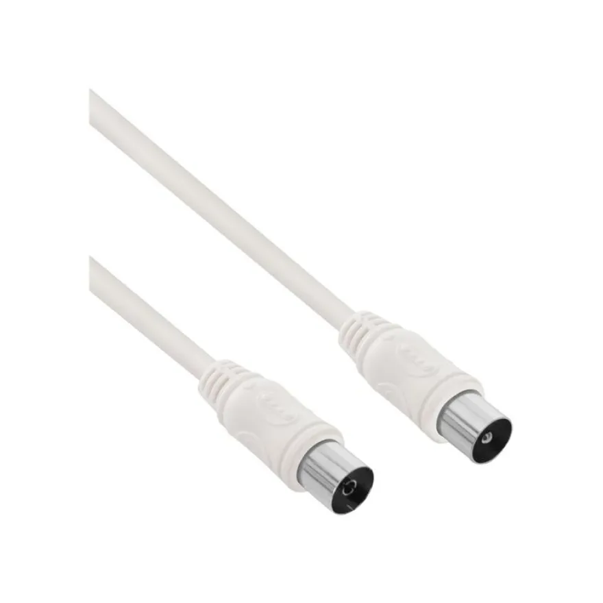 Force Power Lite - Câble d'antenne - IEC connector (9.52mm) mâle pour IEC connector (9.52mm) femelle - 2 m - blanc
