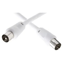 Force Power Lite - Câble d'antenne - IEC connector (9.52mm) mâle pour IEC connector (9.52mm) femelle - 2 m - blanc