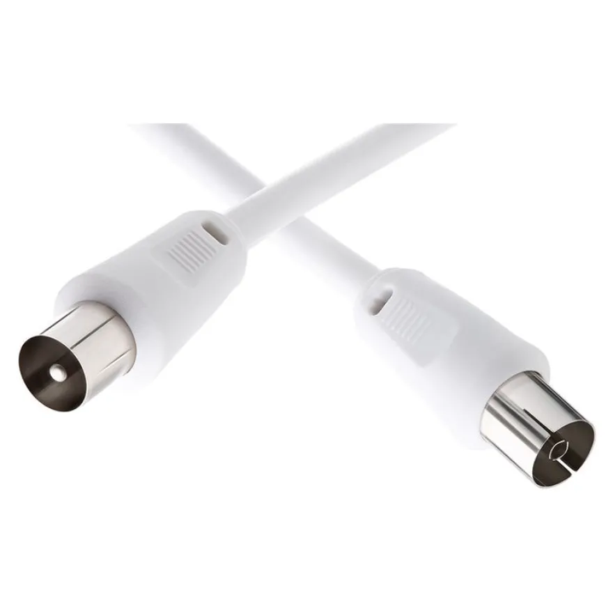 Force Power Lite - Câble d'antenne - IEC connector (9.52mm) mâle pour IEC connector (9.52mm) femelle - 2 m - blanc