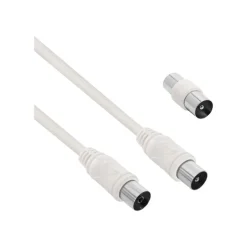 Force Power Lite - Câble d'antenne - IEC connector (9.52mm) mâle pour IEC connector (9.52mm) femelle - 2 m - blanc
