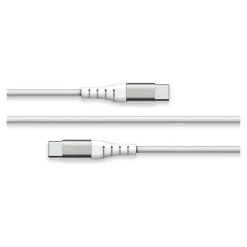 Force Power Lite - Câble USB - 24 pin USB-C (M) pour 24 pin USB-C (M) - 3 A - 2 m - USB Power Delivery (60W), câble renforcé - blanc