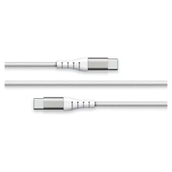 Force Power Lite - Câble USB - 24 pin USB-C (M) pour 24 pin USB-C (M) - 3 A - 2 m - USB Power Delivery (60W), câble renforcé - blanc