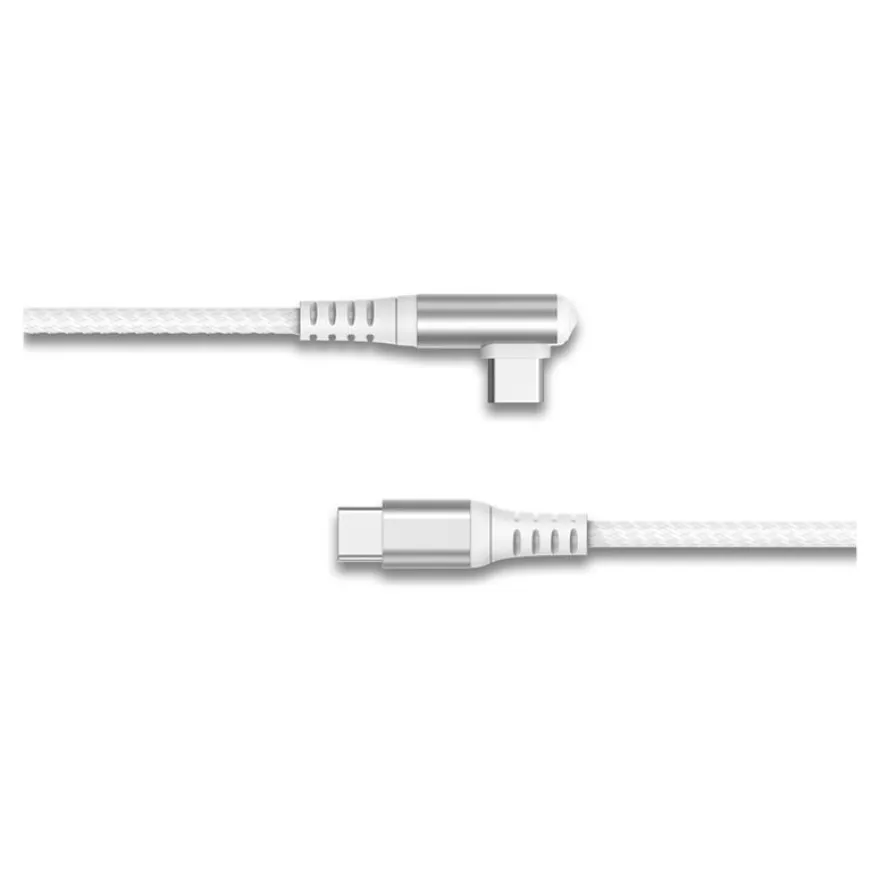 Force Power Lite - Câble USB - 24 pin USB-C (M) incliné pour 24 pin USB-C (M) - 3 A - 2 m - USB Power Delivery (60W) - blanc