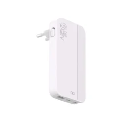 Force Power Lite - Chargeur secteur - 65 Wh - 3 connecteurs de sortie (USB, 2 x USB-C) - blanc