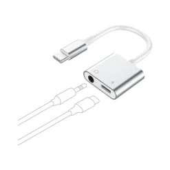 Force Power Lite - USB-C vers jack de casque / adaptateur de charge - 24 pin USB-C mâle pour 24 pin USB-C, jack mini femelle - blanc