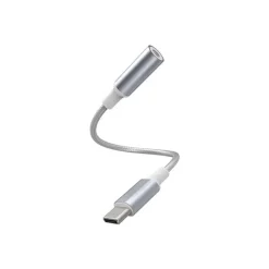 Force Power Lite - USB-C vers adaptateur de prise casque - 24 pin USB-C mâle pour mini-phone stereo 3.5 mm femelle - blanc - câble renforcé