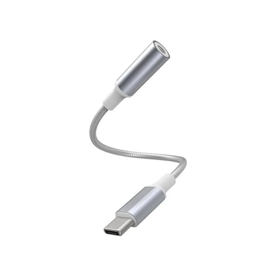 Force Power Lite - USB-C vers adaptateur de prise casque - 24 pin USB-C mâle pour mini-phone stereo 3.5 mm femelle - blanc - câble renforcé