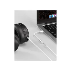 Force Power Lite - USB-C vers adaptateur de prise casque - 24 pin USB-C mâle pour mini-phone stereo 3.5 mm femelle - blanc - câble renforcé