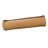 Fourre-tout petit rond oxford cuir naturel beige- Hamelin