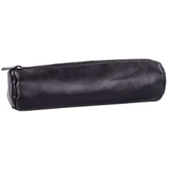 Fourre-tout rond oxford cuir ebene noir- Hamelin