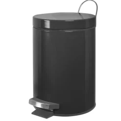 Frandis - Poubelle de salle de bain - 3L - noir