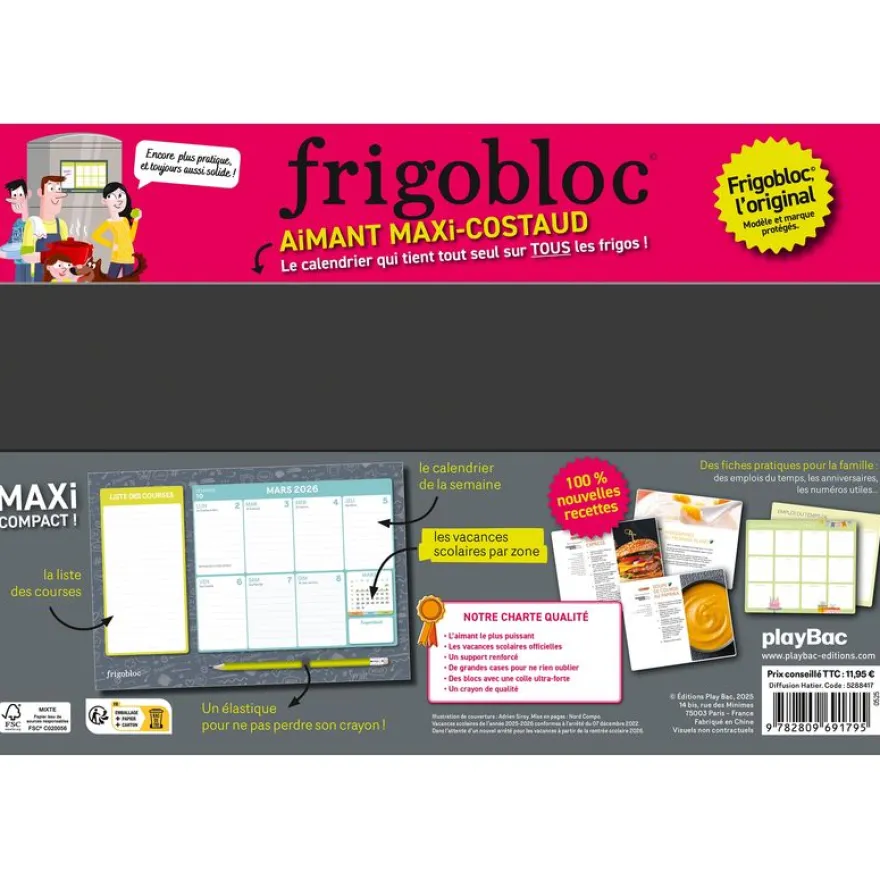 Frigobloc Hebdomadaire Compact - Calendrier Compact / sem