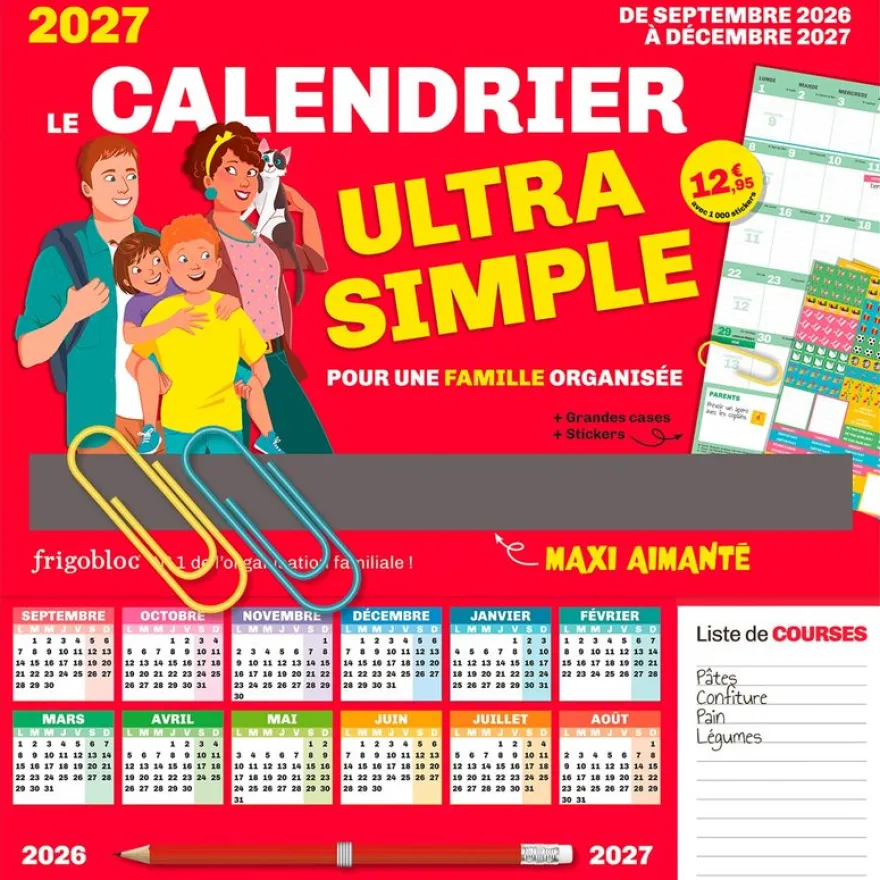Frigobloc Le calendrier Ultra Simple pour une famille organisée !