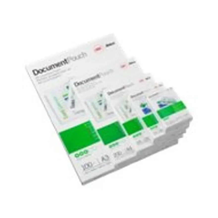 GBC HeatSeal Document Pouch - pack de 25 - brillant - 154 x 216 mm - pochettes plastifiées