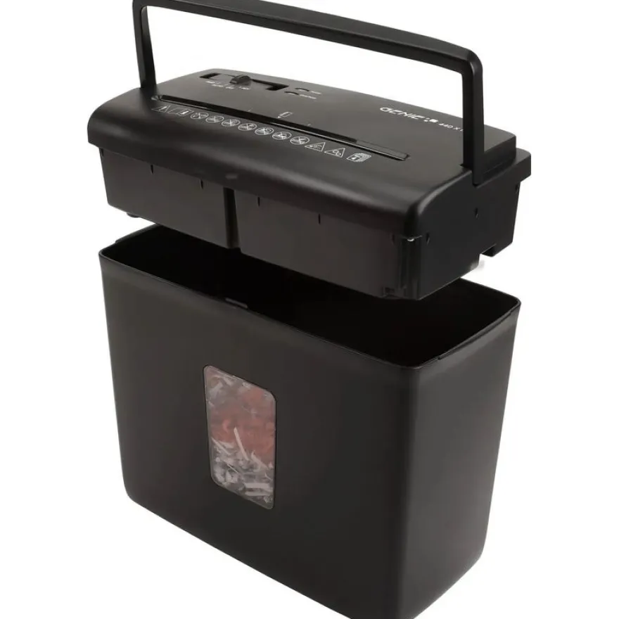 Genie 440X II - destructeur de documents coupe croisée - 4 feuilles - Corbeille 9 litres -