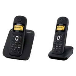 Gigaset - téléphone sans fil - avec répondeur + combiné supplémentaire - noir