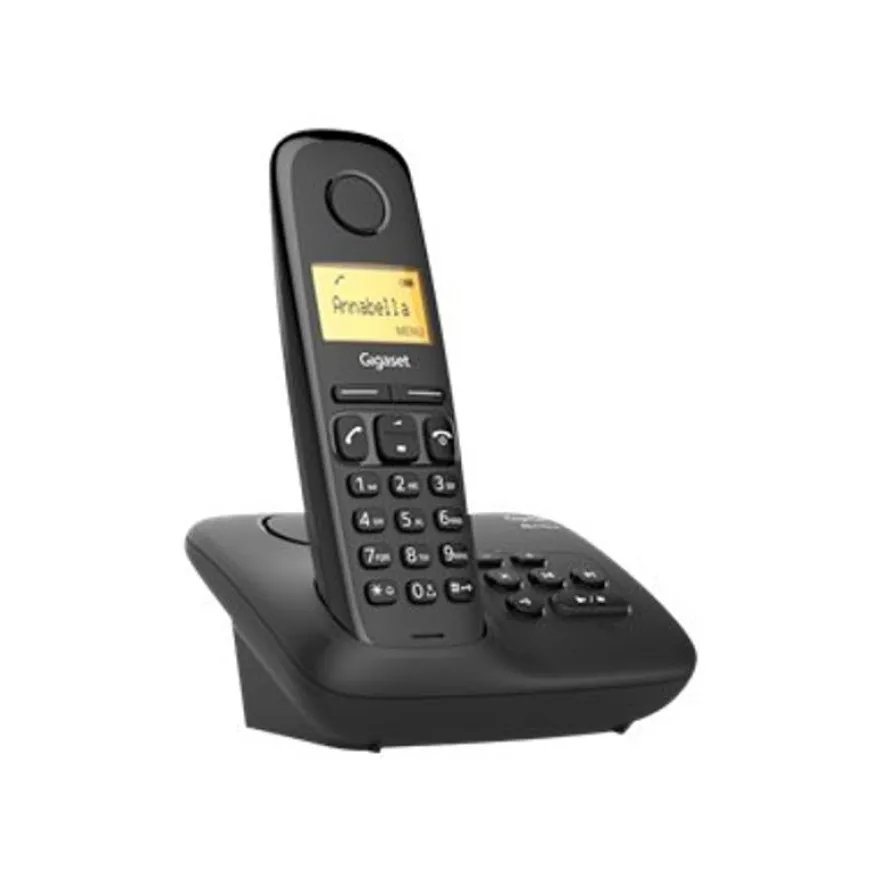 Gigaset - téléphone sans fil - avec répondeur + combiné supplémentaire - noir