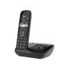 Gigaset AS690A Four - téléphone sans fil + 3 combinés supplémentaires - avec répondeur - noir