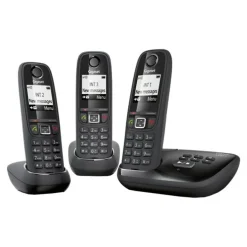 Gigaset AS405A Trio - téléphone sans fil - système de répondeur avec ID d'appelant + 2 combinés supplémentaires