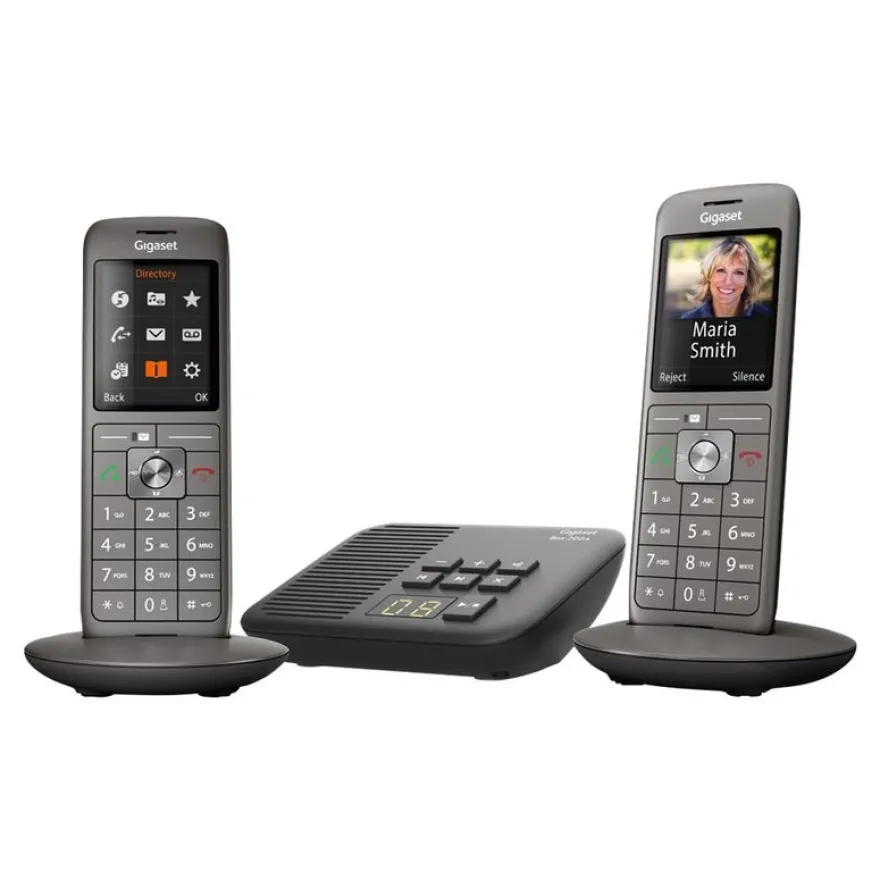 Gigaset CL660A Duo - téléphone sans fil - avec répondeur + combiné supplémentaire - anthracite