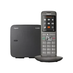 Gigaset CL660A Trio - téléphone sans fil - avec répondeur + 2 combinés supplémentaires - noir