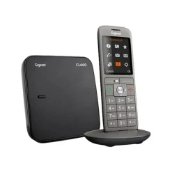 Gigaset CL660A Trio - téléphone sans fil - avec répondeur + 2 combinés supplémentaires - noir