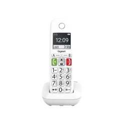 Gigaset E290 - téléphone sans fil à grosse touche - blanc