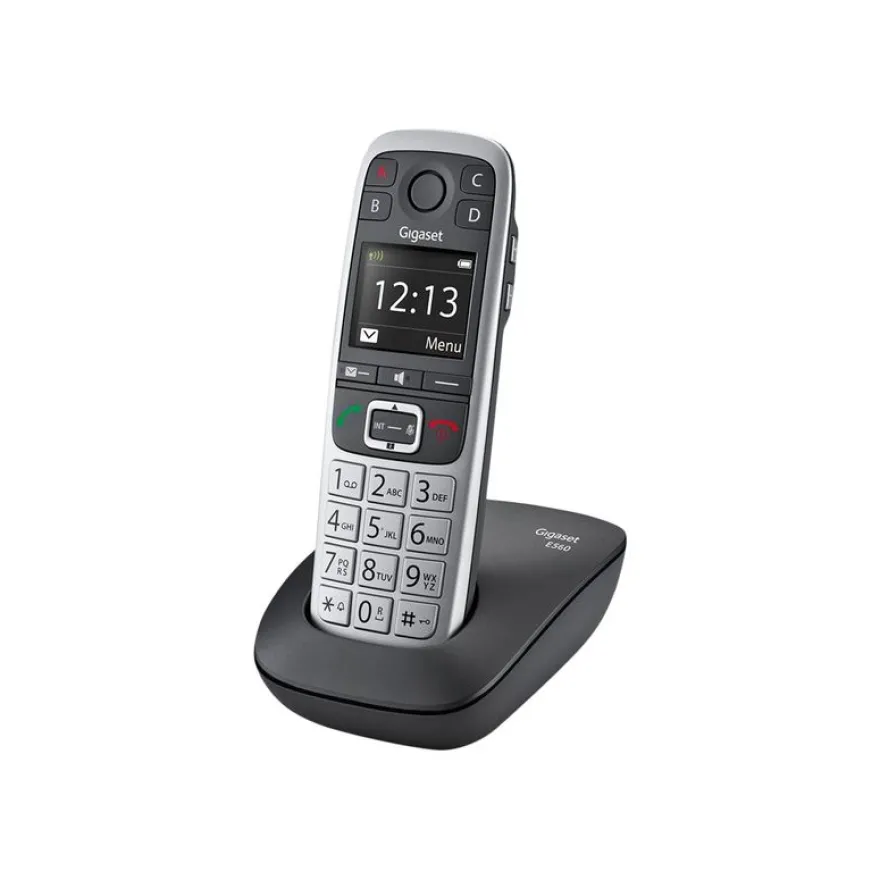 Gigaset E560 - téléphone sans fil - argent