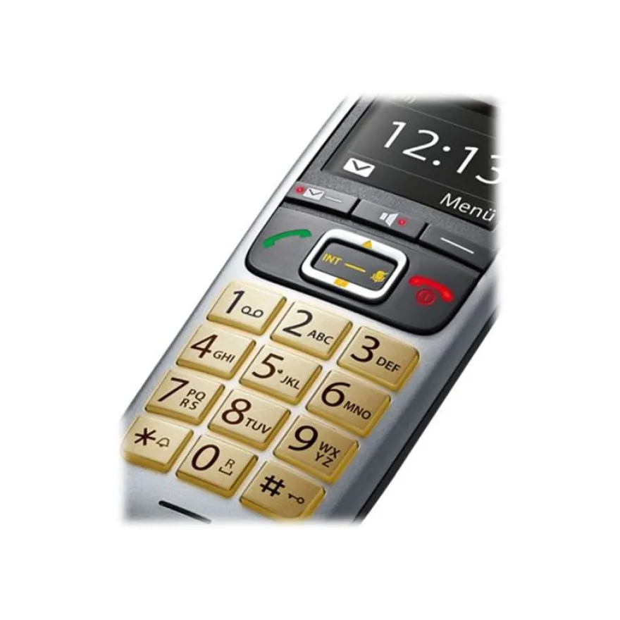 Gigaset E560 - téléphone sans fil - argent