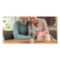 Gigaset E560 - téléphone sans fil - argent